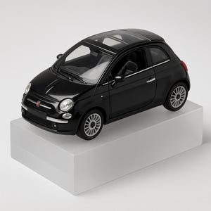 5&quot; 2007 Fiat 500 Diecast Model Toy Car 1:28 Black