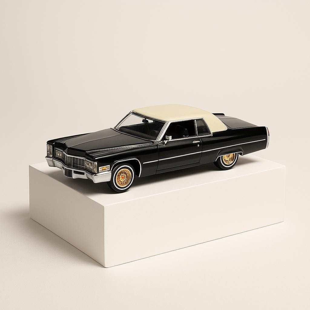 1:64 1973 Cadillac Coupe Deville Black - Etsy