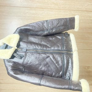 Leon Kennedy RE4 Sheepskin Leather B3 Bomber Jacket: Cosplay Aviator Coat image 7