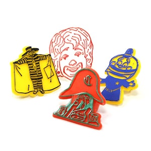McDonalds Premium Rings Ronald McDonald, Hamburgler, Captain Crook and Officer Big Mac