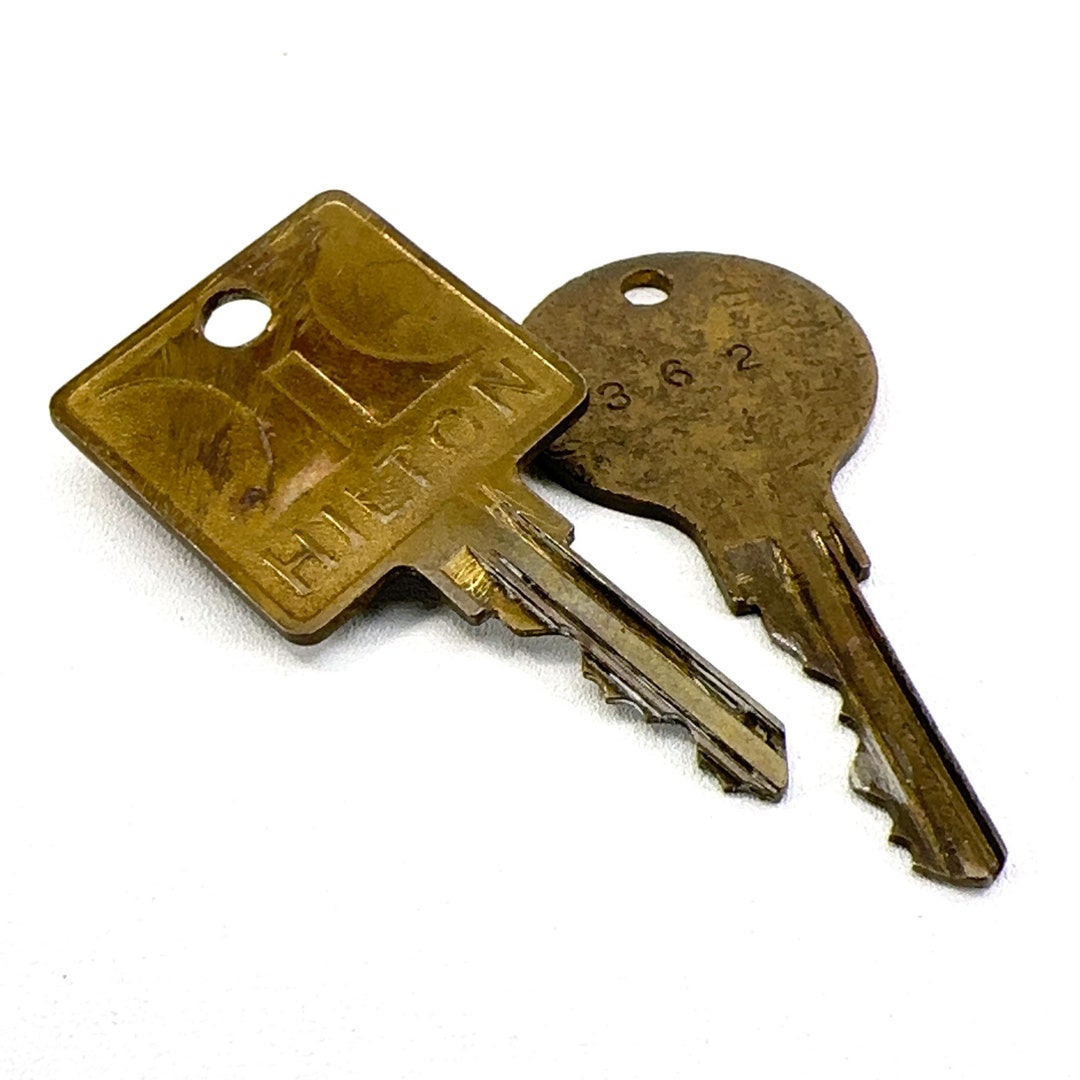 Vintage Hotel Room Keys Hilton Hotels Etsy