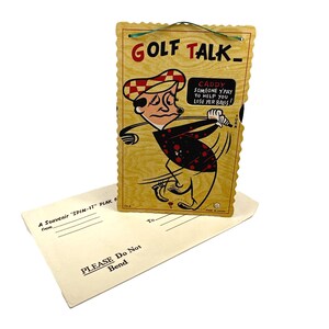 1940er Jahre Golf Talk Wandbehang Grußkarte mit Rotierenden Grüßen