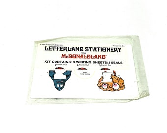 McDonald’s Letterland Stationery 1974