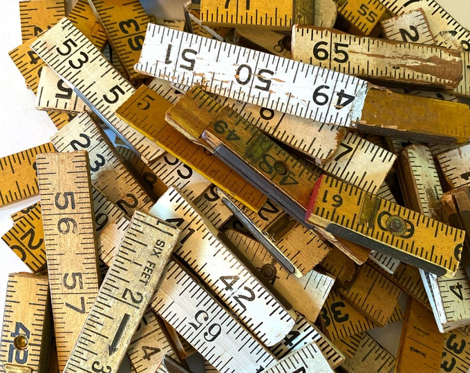 22 Vintage Folding Ruler Cuts for Collage Assemblage - Etsy