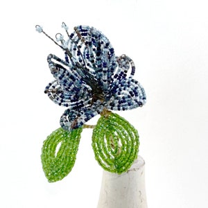Vintage French Glass Beaded Flowers 4