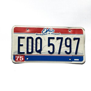 Ohio License Tag Plate 2004 Birthplace of Aviation EDQ 5797 Shelby County
