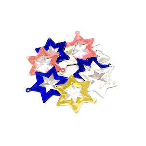 Vintage Tin Star Christmas Ornaments
