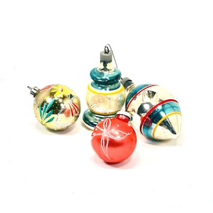 Vintage Shiny Brite Glass Christmas Ornaments 4
