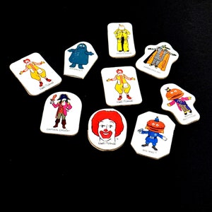 Full Set Mcdonald&#39;s Press on Stickers  9 Unused