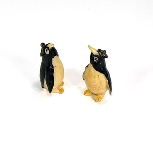 Two Celluloid Penguin Cracker Jack Charms 1940&#39;s