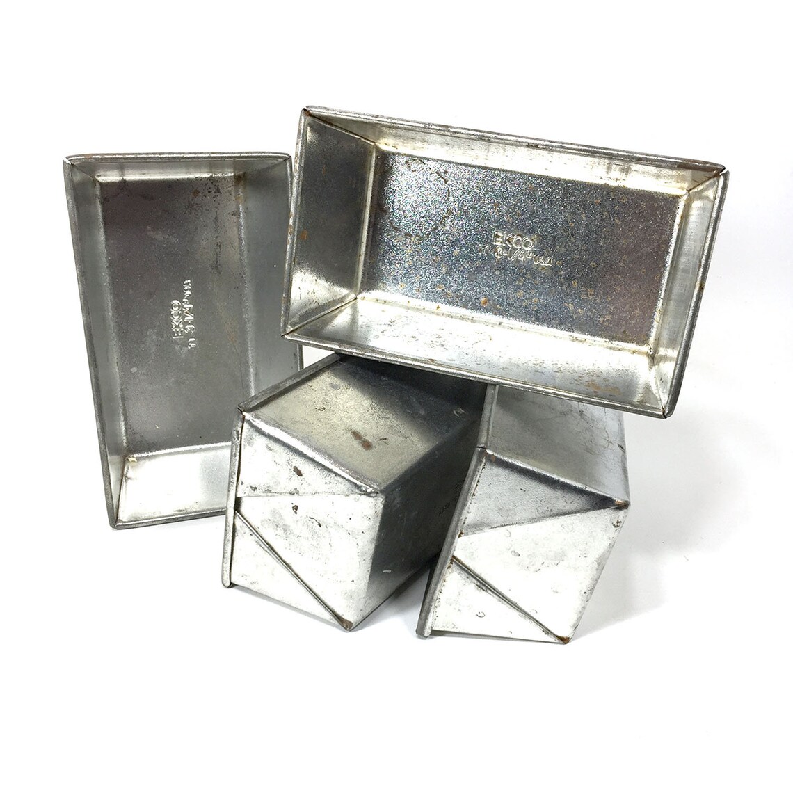 Vintage Loaf Pans Set of 4 Ekco Etsy