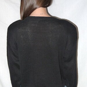 16 candles ... Vintage 80s crop top sweater / 90s cropped boxy / knit pullover midriff / NWT deadstock ... S M / bust 42 image 5