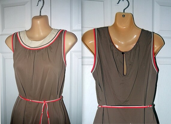 Brown sugar  .. Vintage 60s 70s pajamas / mod bel… - image 4