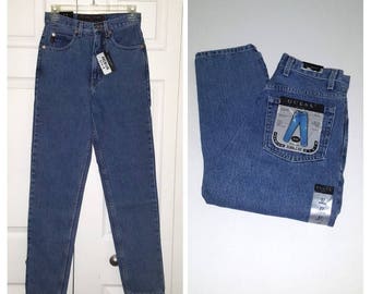 Crying Game ... vintage 90s Guess jeans / 1990s mom denim / high rise waist waisted / deadstock NOS .. size 2 3 4 / waist 24 25 26