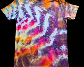 Youth large (10-12) ice dye tie-dye t-shirt, handmade, for young hypebeasts