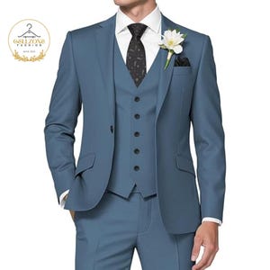 Men&#39;s Slim Fit 3-Piece Suit: Wedding Groom Tuxedo