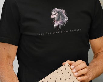 Jesus Watercolor Shirt, Love Was Always the Message Tee, Christian Faith Shirt, Spiritual Gift for Men, birthday present