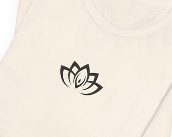 Lotus Logo Quan Yin Tee, Quan Yin Shirt, Compassion Heals Tee, Spiritual Teacher Shirt, Lotus Symbol crew, Healing Energy, Conscious Gift