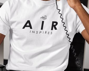 Air Inspires Shirt, Minimalist Air Element Tee, Spiritual Breath T Shirt, Mindful Energy Shirt, Yoga Meditation Tee, Conscious Living Shirt