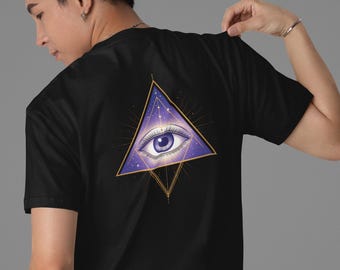Awake in Silence Third Eye Shirt, Sacred Geometry Mystical Awareness Tee