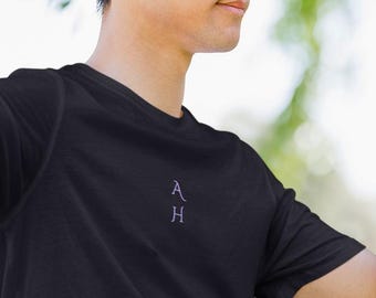 Sahasrara Chakra Tee, minimal Crown Chakra Tee, AH Mantra Shirt, Two Sided Spiritual Yoga T Shirt, Meditation Gift, yoga teacher mantra tee