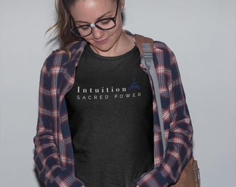 Intuition Sacred Power Minimalist Tee, Spiritual Wellness Apparel