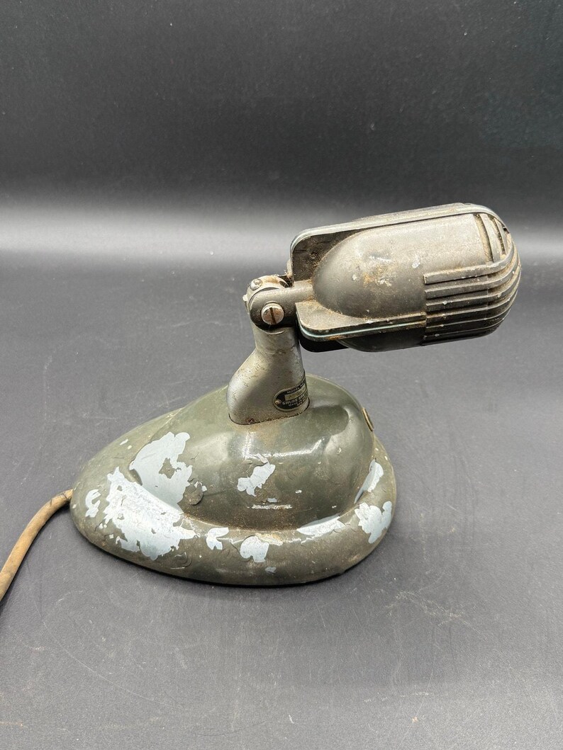 Vintage 1940's Shure Brothers 708SH microphone with S36 model stand image 4