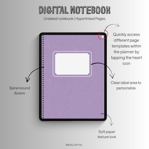 Digital Notebook, GoodNotes Notebook, Student Notebook, Ipad Notebook, Notability Templates, Notebook Journal, Dotted, Lined, Grid