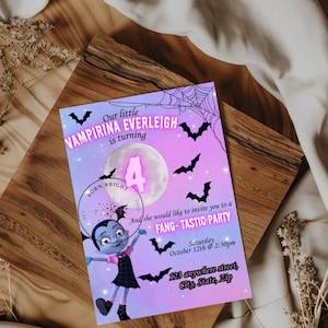Vampirina Invitation Vampirina Birthday Invitation Vampirina Party Vampirina Invites Vampirina Editable Invitation Digital Printable File