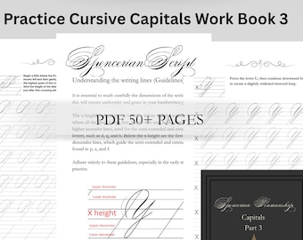 筆記体練習シート｜スペンサー流大文字ワークブック｜エレガントな文字練習（PDFダウンロード）