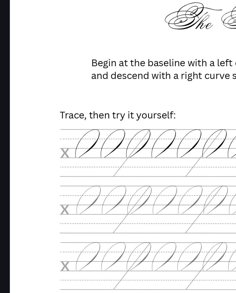 スペンサー流筆記体練習ワークブック｜エレガントなストローク、カリグラフィードリル（デジタルダウンロード） 画像 4