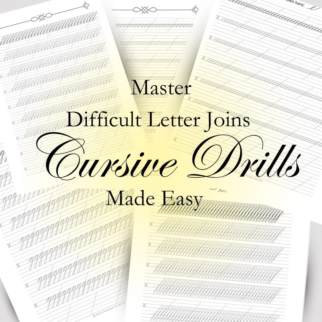 Difficult Letter Examples Cursive Handwriting Worksheets | Master Difficult Letter Joins ...