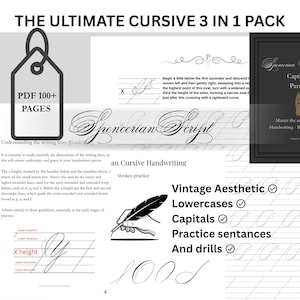 The Ultimate Cursive Practice Sheets Pack PDF Lowercase and Capital Letters Worksheets Instant Download