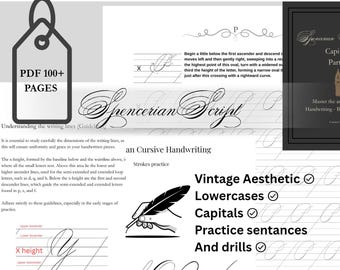 究極の筆記体練習シート（PDF形式、小文字と大文字のワークシート、即時ダウンロード可能）