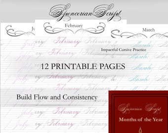 Cursive Handwriting WorkSheets | Instant Digital Download (Printable PDF)