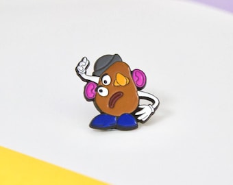 Insignia de esmalte de Picasso con cara de patata - Pin de solapa de cultura pop