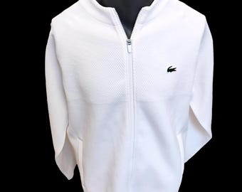 LACOSTE White Zip-up Jacket