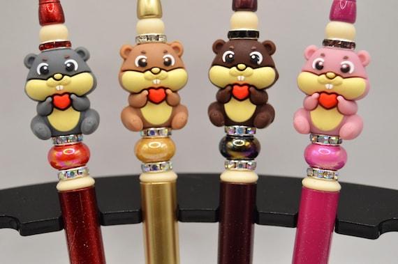 Squirrel Heart Pens with Bling!