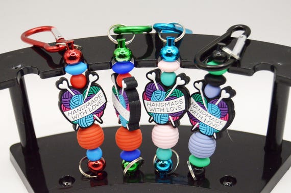 Made with Love Knitting Key Chain, Yarn balls, Gift, Cute, Soft, Charm for bag or car