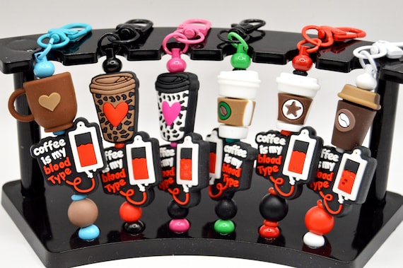 Coffee is my blood type Key Chain, great office gift