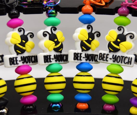 Bee Yotch Key Chain, funny, spring, purse, car