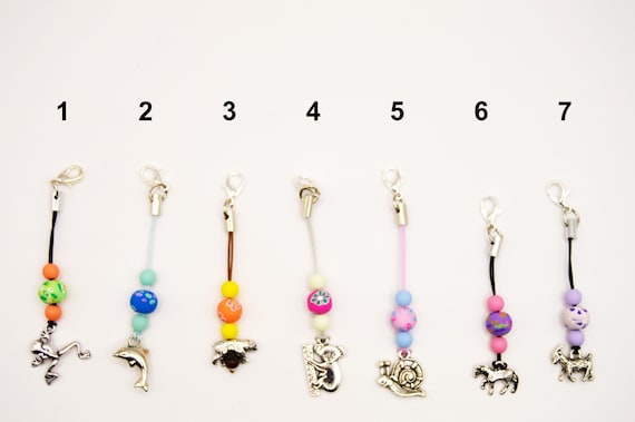 Polymer Clay Animal Phone Charm: Goat, Frog, Zebra, and More