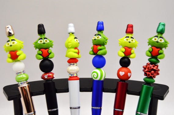 Baby Grinch Pens, Colorful, refills, Christmas, gift, cute