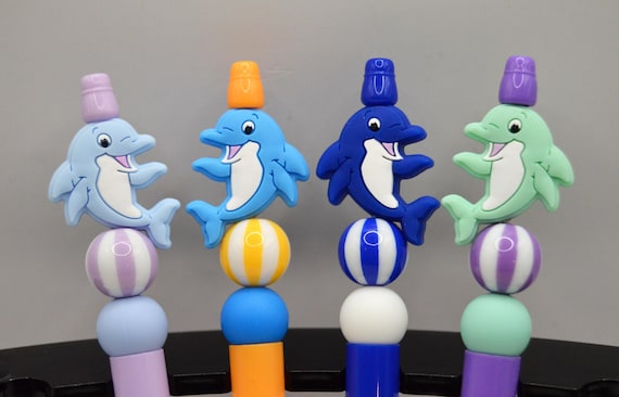Colorful Dolphin, Beach Ball Pens