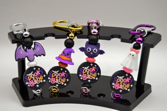 Spooky Babe Keychain, Halloween, bat, ghost, creepy chick, cute, fun, soft