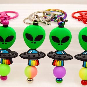 Alien Space Ship Key Chain that Glows in the Dark!