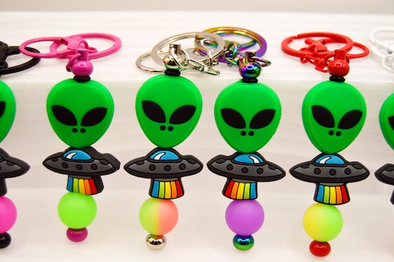 Alien Space Ship Key Chain that Glows in the Dark!