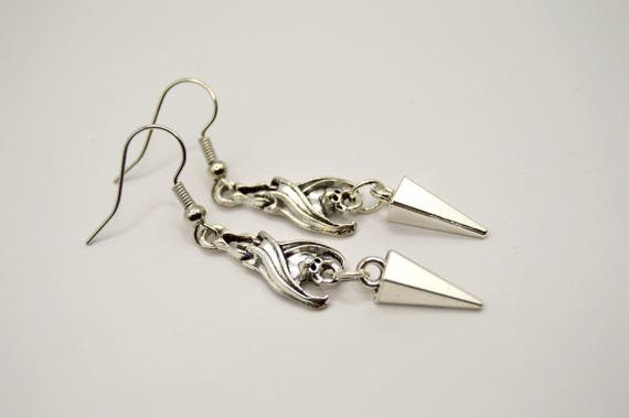 Bats and Spikes earrings, 4 to choose from, gothic, vampire, fall, night, wing, gift for anyone.