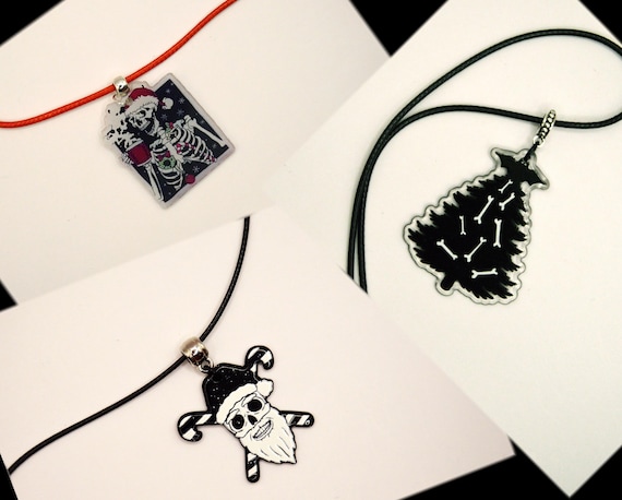 Gothic Dark Christmas Necklaces, choose from 3 different styles