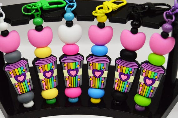 Heart Coffee Cup Key Chain